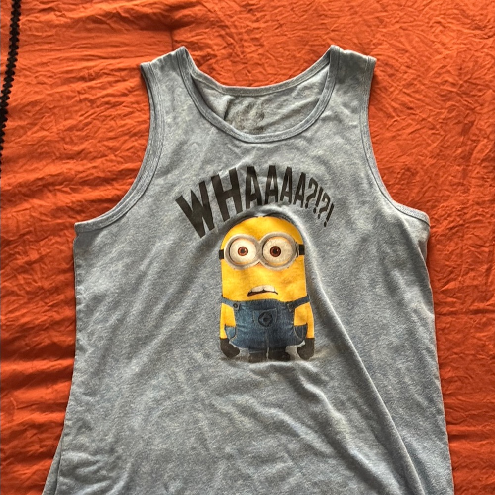 Old Navy Gray Minion Tank Top